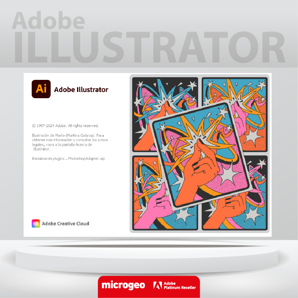 Adobe Illustrator / Diseño gráfico vectorial: logos, íconos e ilustración precisa (con IA generativa) / Licencia 100% original