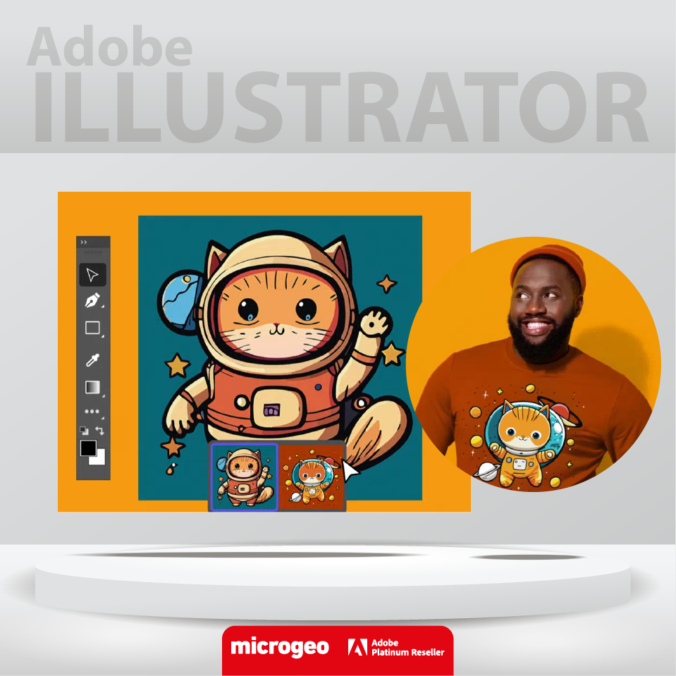 Adobe Illustrator / Diseño gráfico vectorial: logos, íconos e ilustración precisa (con IA generativa) / Licencia 100% original
